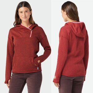 Stio Sweetwater Fleece Hoodie Size S Autumn Red Heather NEW $139